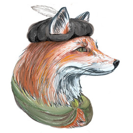 Лисс Улисс. портрет  лиса из книги 