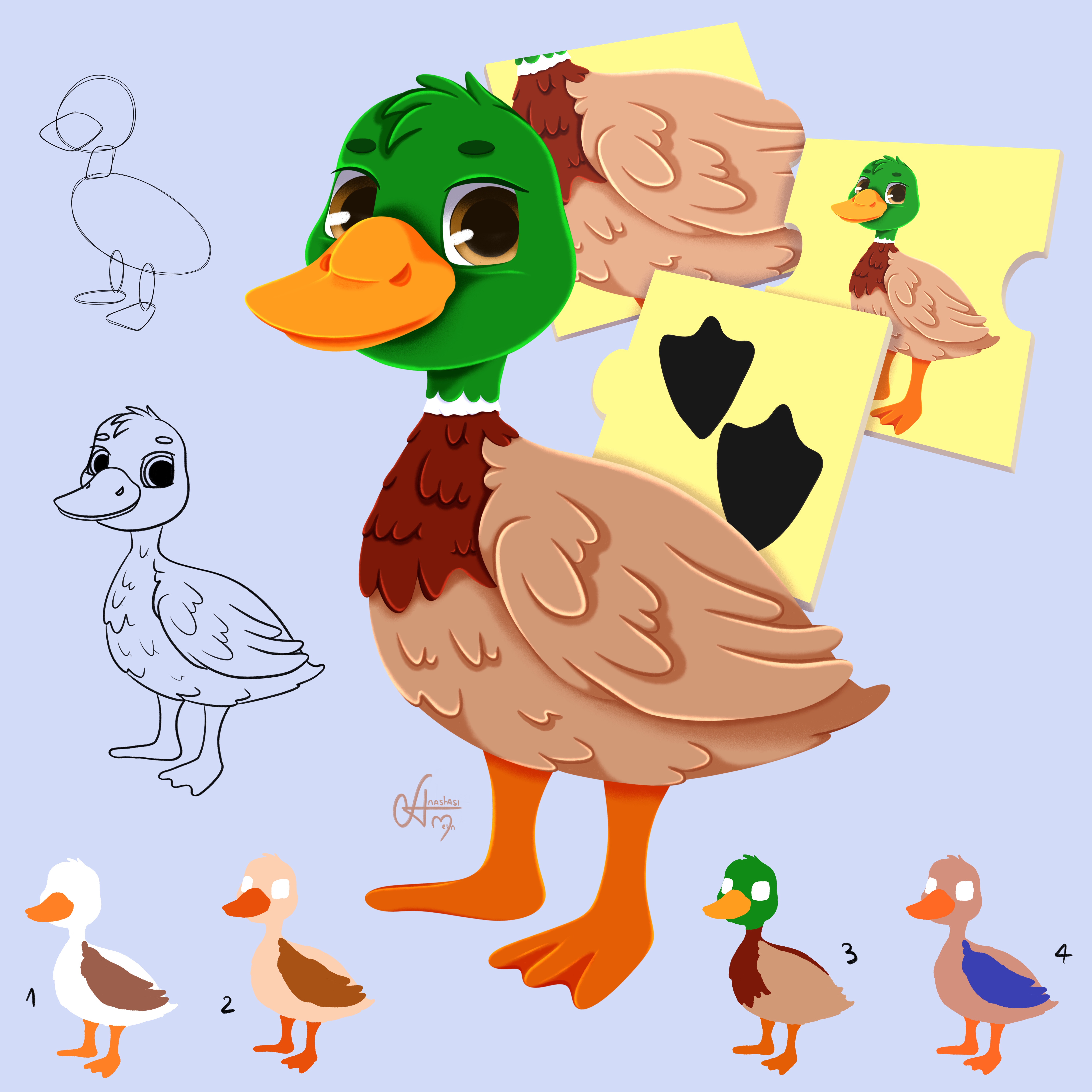 Уточка из игры макси пазл