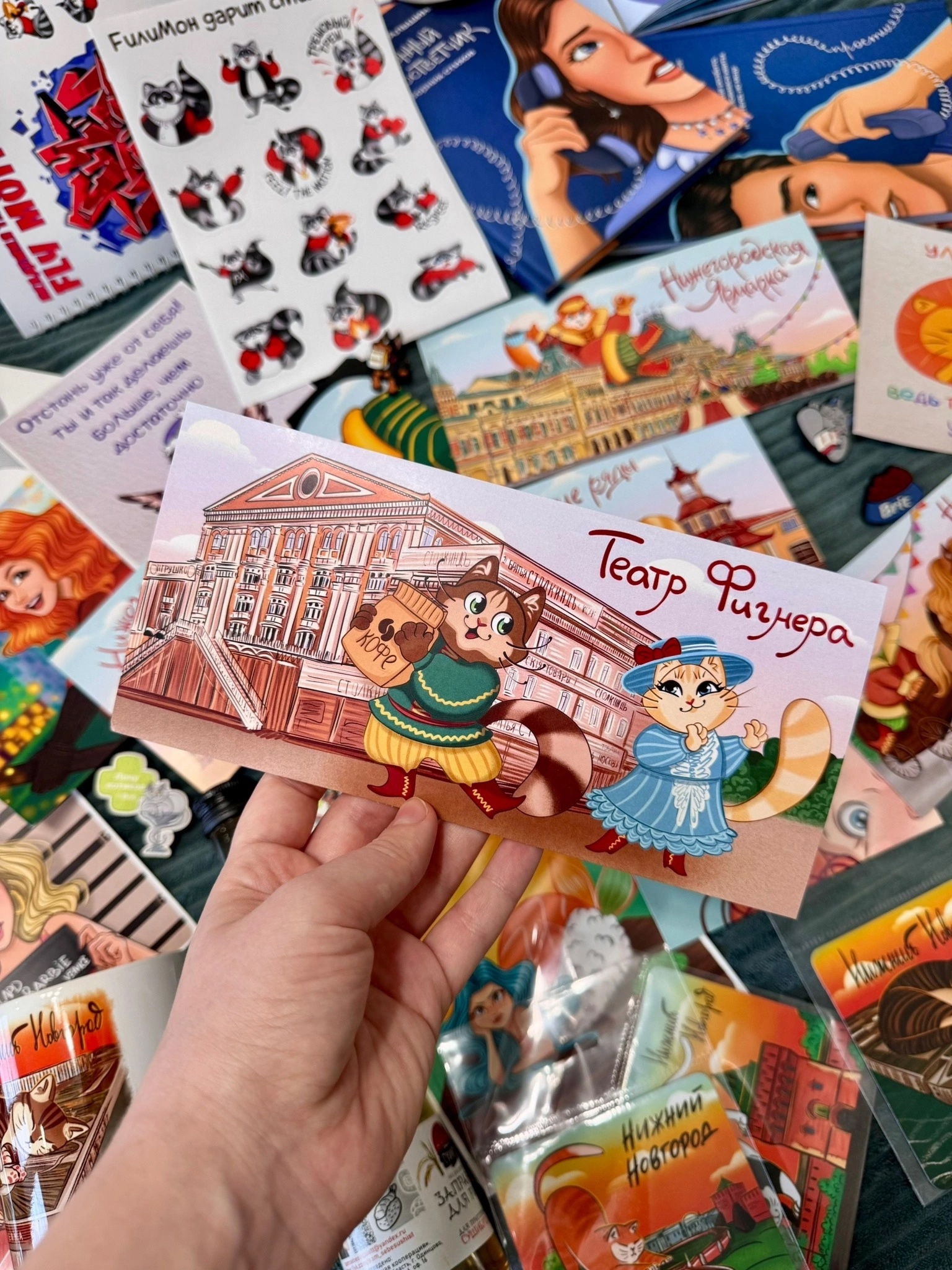 Иллюстрации для открыток "Нижегородская ярмарка"