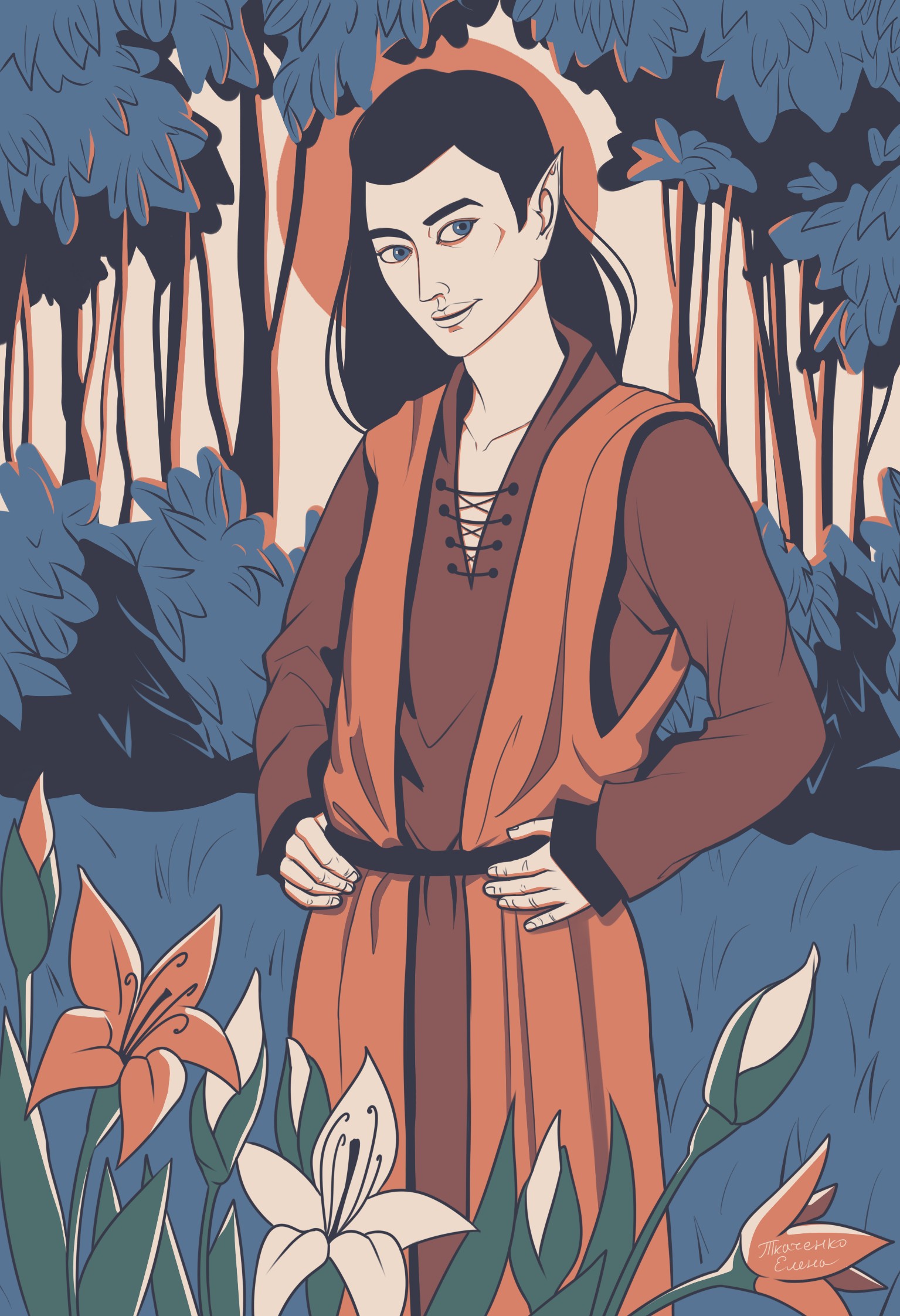 Вечер в эльфийском саду