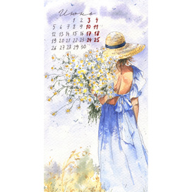 Календарь на июнь 2023 - заставка на телефон