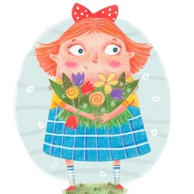 Девочка и цветы