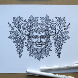 Декоративный элемент, "Силен".