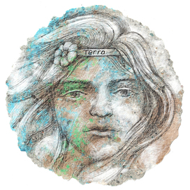 планета Земля, из серии Боги планеты. бумага ручной работы