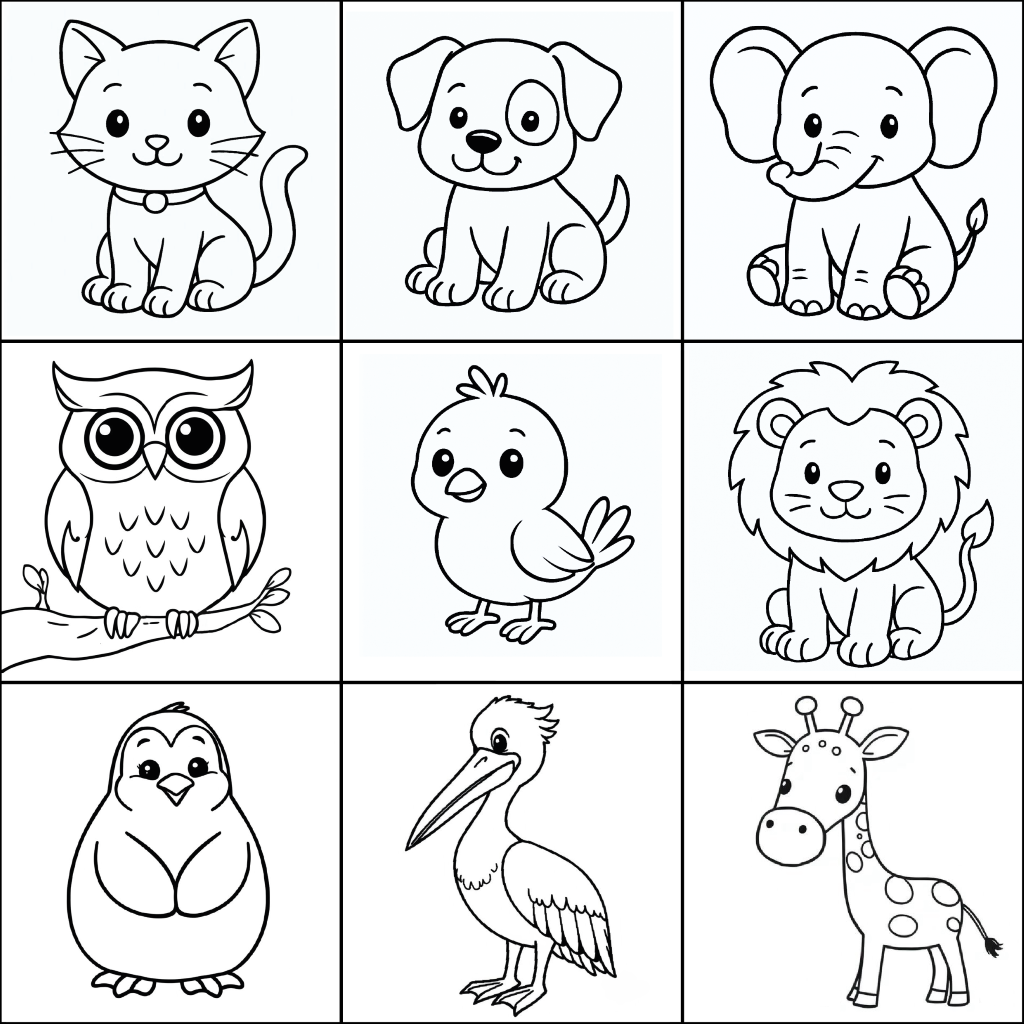 Векторная раскраска для малышей