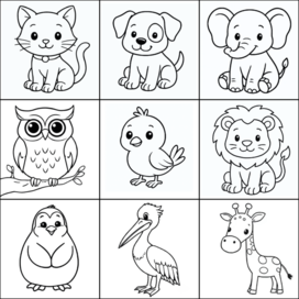 Векторная раскраска для малышей