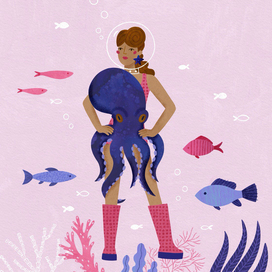 Журнальная иллюстрация на тему экологии