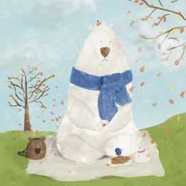 Мишка на пикнике