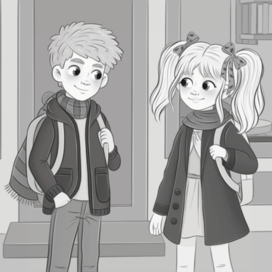 Иллюстрация к ч/б книге «Дело о котокафе» издательство проф-пресс