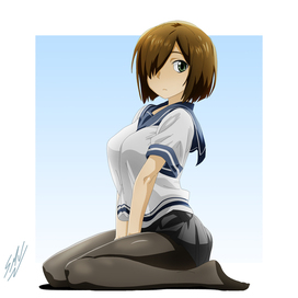 Школьница в аниме-стиле