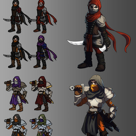 Скетчи стилизованных персонажей