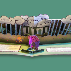 Pop-up иллюстрация к сказке "Земляничный дождик" №9