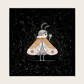 Мотылек для INKTOBER