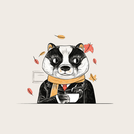 Барсук для INKTOBER