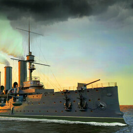 История России. 1917 год. Крейсер "Аврора".