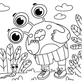Раскраска для детей. Монстрики. Эмоции.