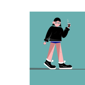 Девушка с кофе