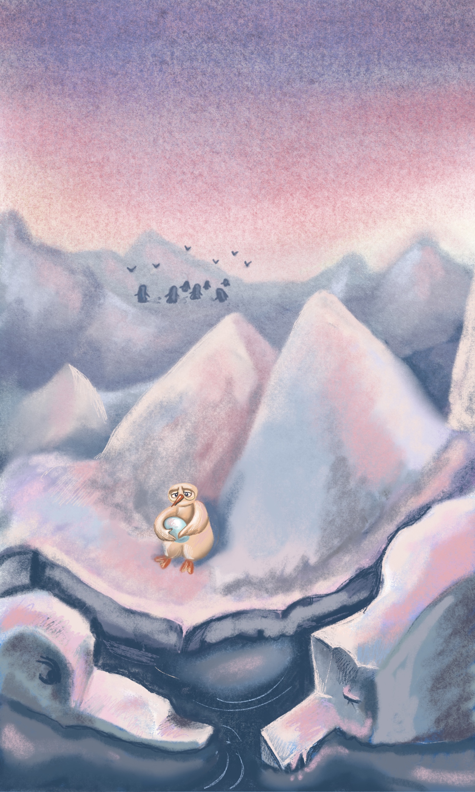 Пингвин альбинос