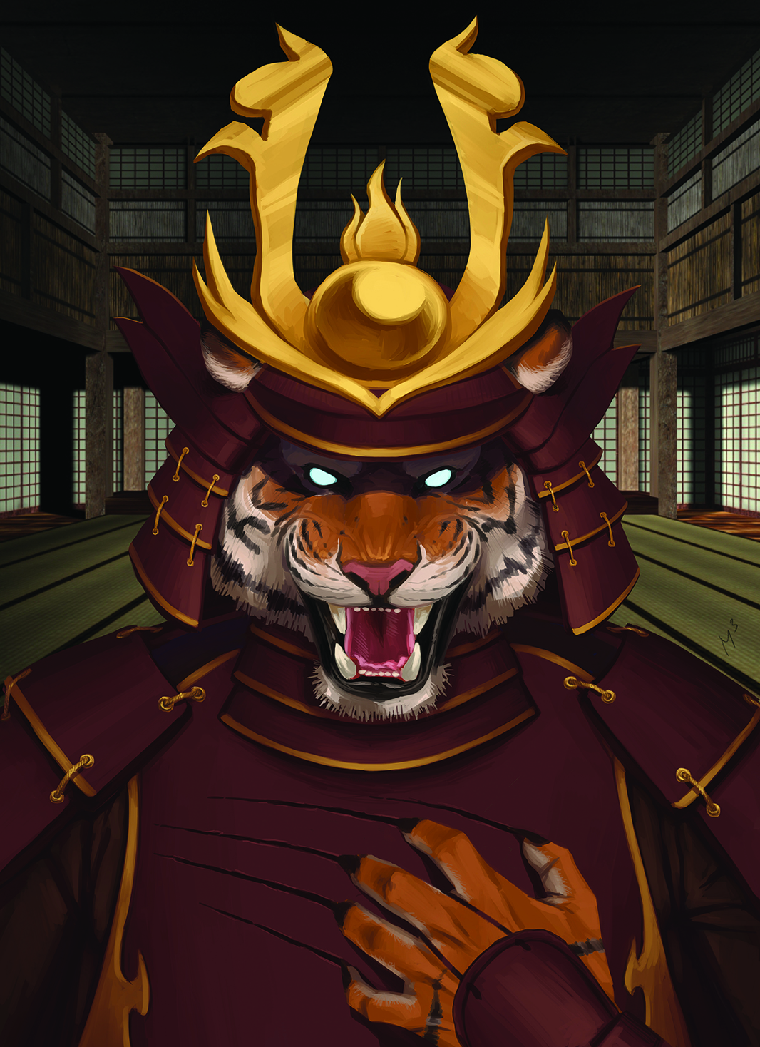 Дизайн персонажа. Тигр самурай