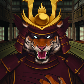 Дизайн персонажа. Тигр самурай