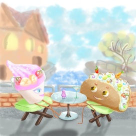 Парочка в кафе