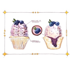 Маффин с голубикой