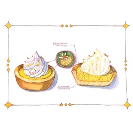 Лимонная тарталетка с меренгой