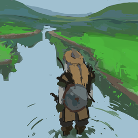 at the junction of steppe and mountains