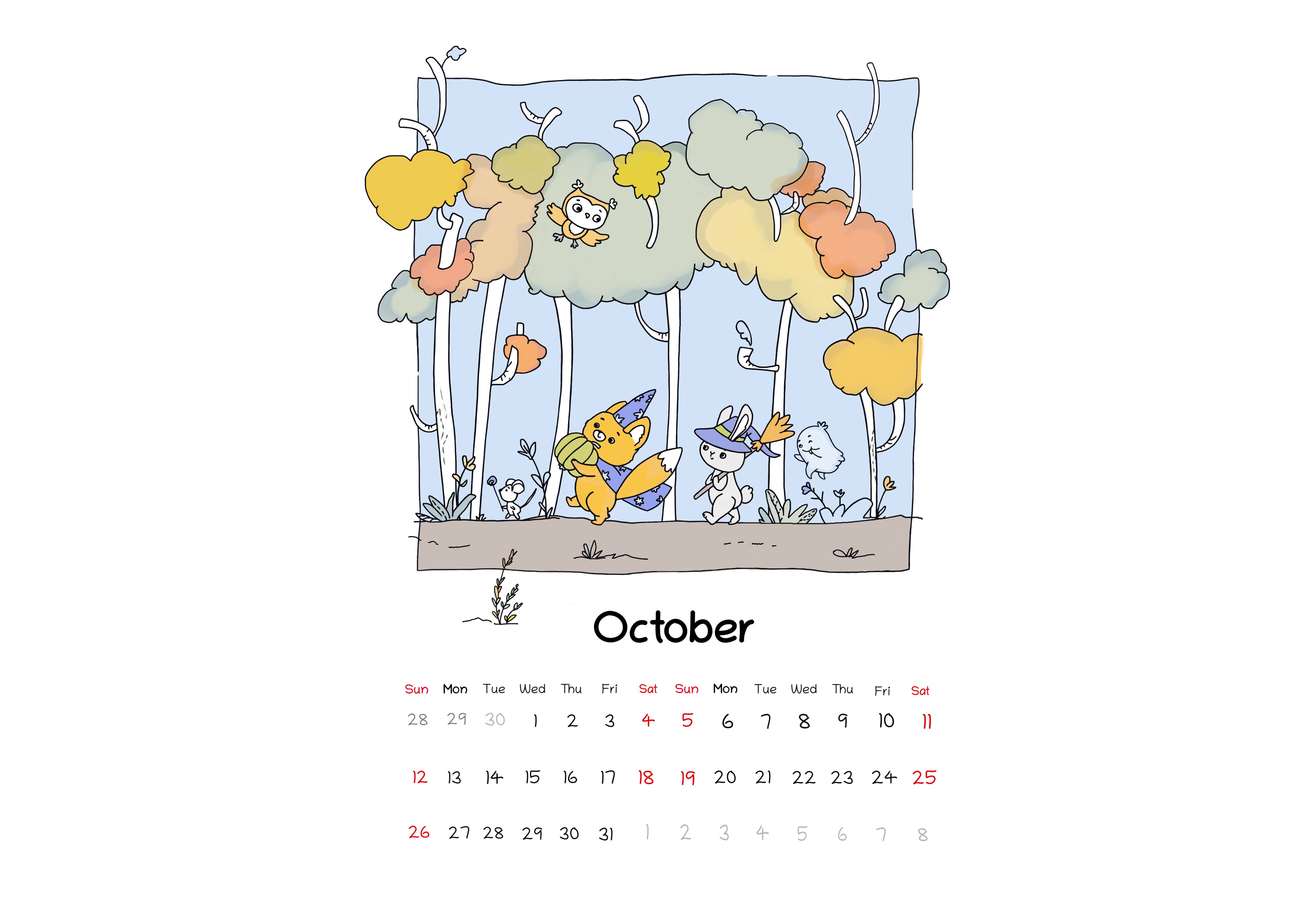 Календарь 2025. Октябрь