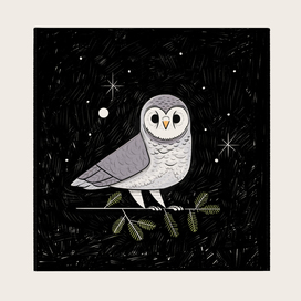 Сова для INKTOBER