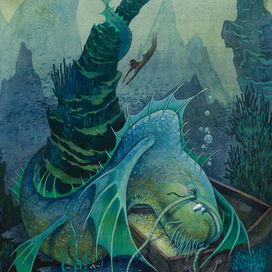 Морской Кощей на златом чахнет