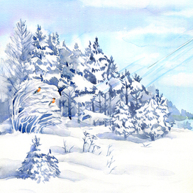 Иллюстрация на форзац книги Ю. Чернухиной "Волшебные витражи"