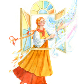 Весна. Иллюстрация к книге Юлии Чернухиной "Волшебные витражи"