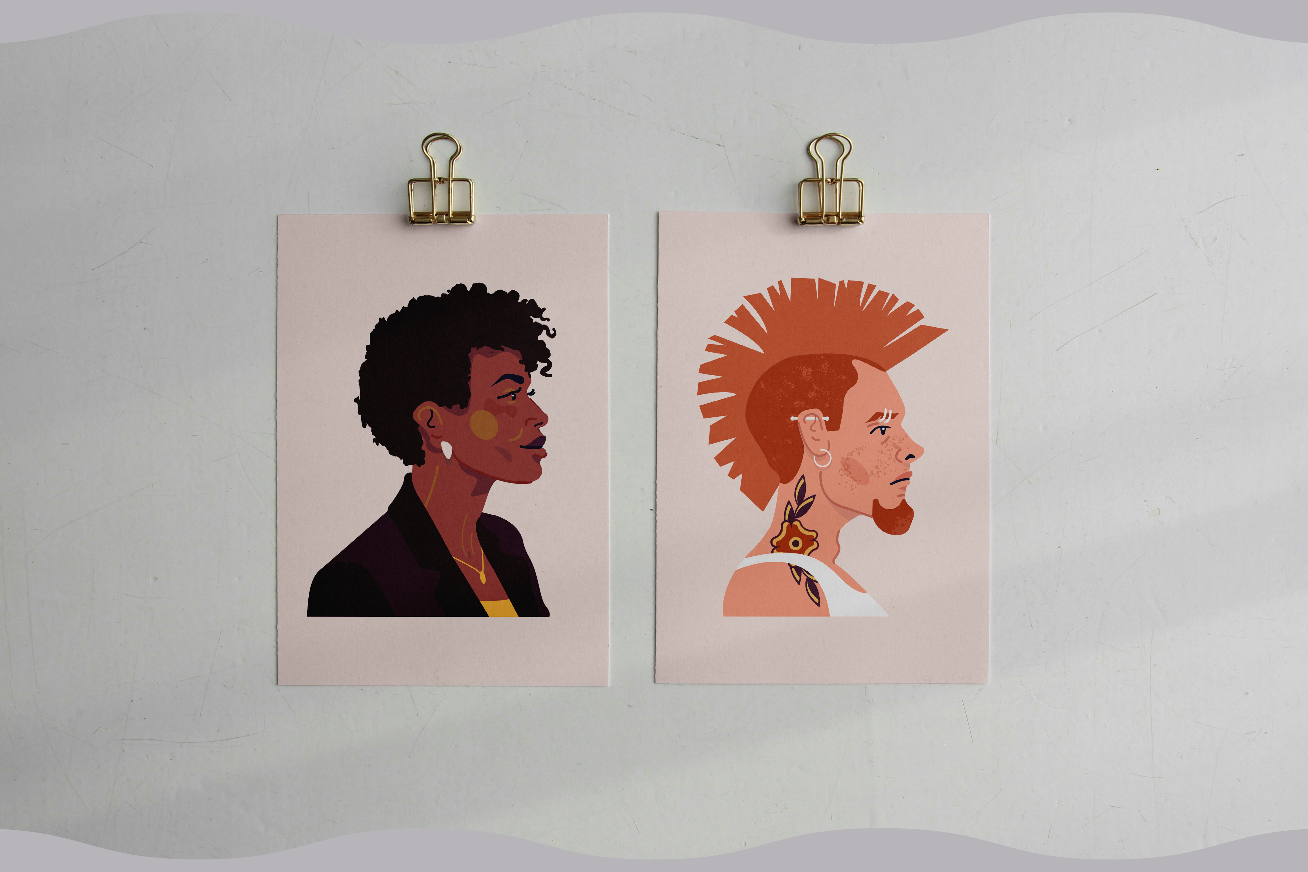 Векторные портреты для аватаров