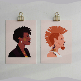 Векторные портреты для аватаров