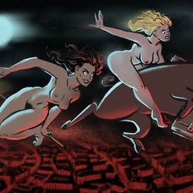 Полёт Маргарита и Наташи над ночной Москвой