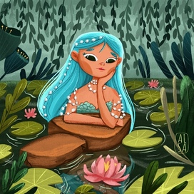 Русалка на озере