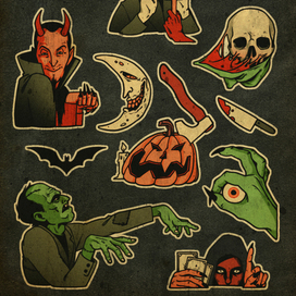 Наклейки "Хэллоуин"