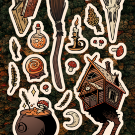 Стикерпак "Баба-Яга"