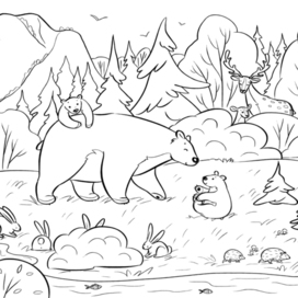 Раскраска для кафе "Лесник"