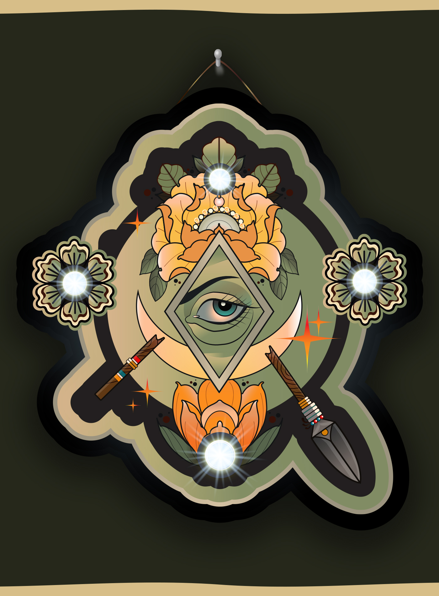 традиционные лампы для тату студий