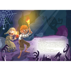 Книжная иллюстрация "Приключения Тома Сойера", сцена в пещере