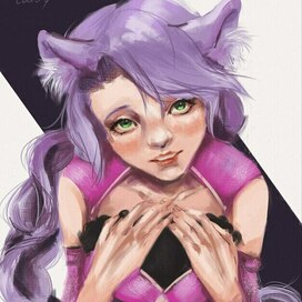 Портрет аниме девушки