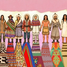 Для книги Народы Мира, предварительный вариант обложки 