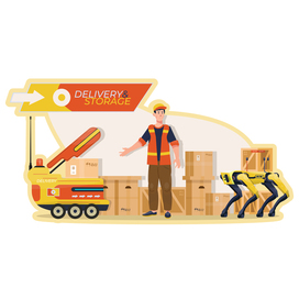 Доставка / склад иллюстрация