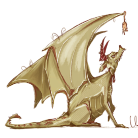 Дракон поймал мышь 