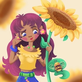 Девочка с подсолнухом 