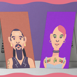 Векторные иллюстрации персонажей