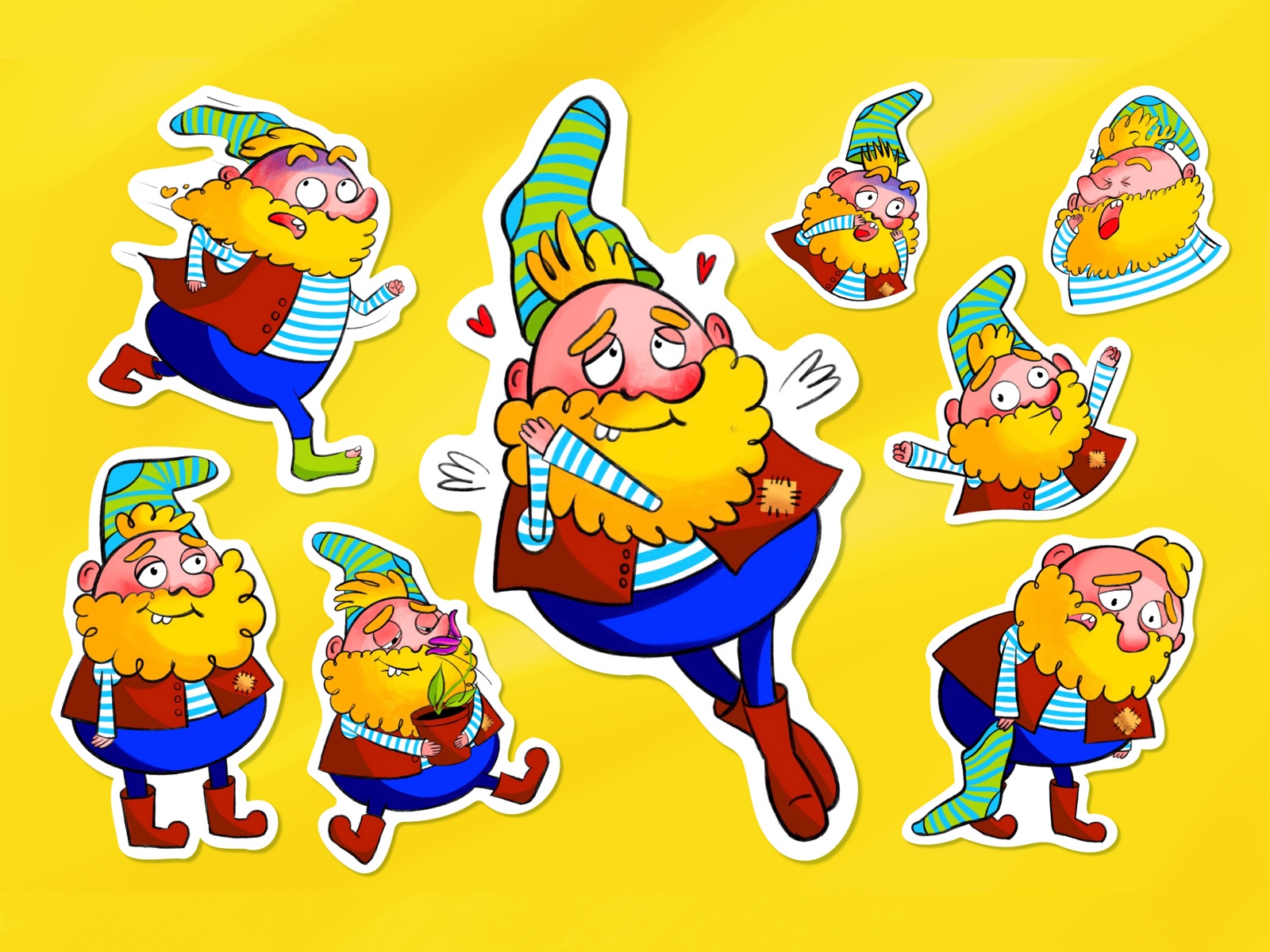 Персонаж, детские стикеры, маскот