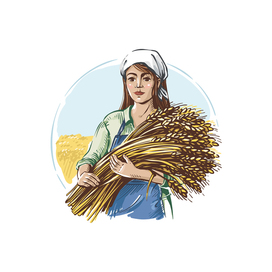Девушка с пшеницей